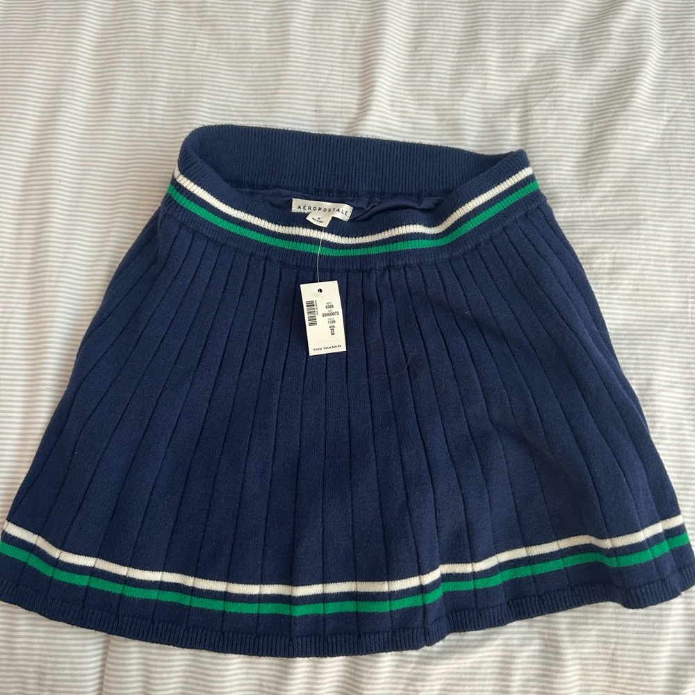 Aeropostale Blue and Green Striped Mini tennis Skirt sz S